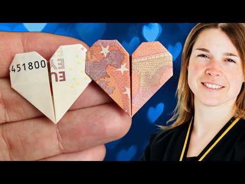 Video-Vorschau: Doppeltes Herz aus Geld falten — kleine Herzen als Geldgeschenk