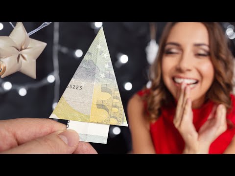 Video-Vorschau: Weihnachtsbaum aus einem Geldschein falten — super einfach